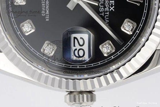 0413 Unique DateJust 36 SS 116234 VSF 1:1 Best Edition 904L Steel Black Diamonds Dial on Jubilee Bracelet VS 2089